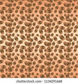 Coffee bean seamless pattern background. Coffees seeds.