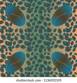 Coffee bean seamless pattern background. Coffees seeds.