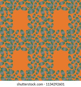 Coffee bean seamless pattern background. Coffees seeds.