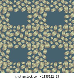 Coffee bean seamless pattern background. Coffees seeds.