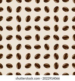 coffee bean seamless pattern for background, greeting card, packaging, texture, fabric pattern, wallpaper, coffee shop wall hanging, cafe
