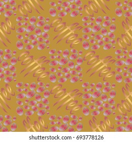 Coffee bean seamless pattern background. Illustration with text.