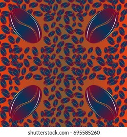 Coffee bean seamless pattern background. Coffees seeds.