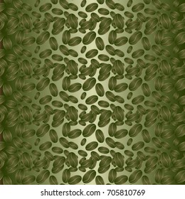 Coffee bean seamless pattern background. Coffees seeds.