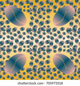Coffee bean seamless pattern background. Coffees seeds.