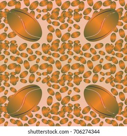 Coffee bean seamless pattern background. Coffees seeds.