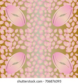 Coffee bean seamless pattern background. Coffees seeds.