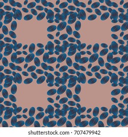 Coffee bean seamless pattern background. Coffees seeds.