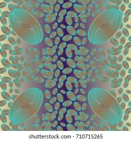 Coffee bean seamless pattern background. Coffees seeds.