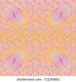Coffee bean seamless pattern background. Coffees seeds.