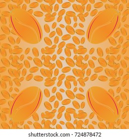 Coffee bean seamless pattern background. Coffees seeds.