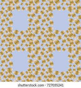 Coffee bean seamless pattern background. Coffees seeds.