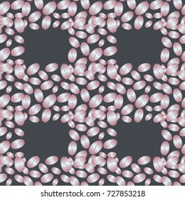 Coffee bean seamless pattern background. Coffees seeds.