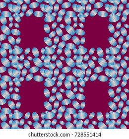 Coffee bean seamless pattern background. Coffees seeds.