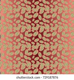 Coffee bean seamless pattern background. Coffees seeds.