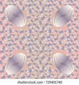 Coffee bean seamless pattern background. Coffees seeds.