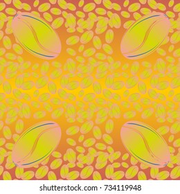 Coffee bean seamless pattern background. Coffees seeds.