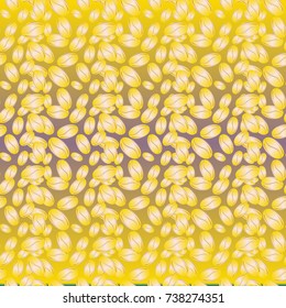 Coffee bean seamless pattern background. Coffees seeds.