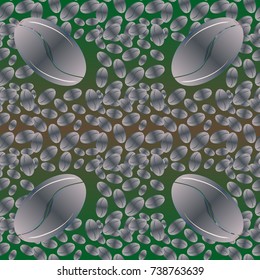 Coffee bean seamless pattern background. Coffees seeds.