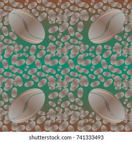 Coffee bean seamless pattern background. Coffees seeds.