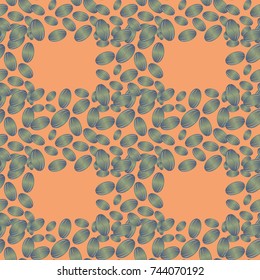 Coffee bean seamless pattern background. Coffees seeds.