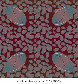 Coffee bean seamless pattern background. Coffees seeds.