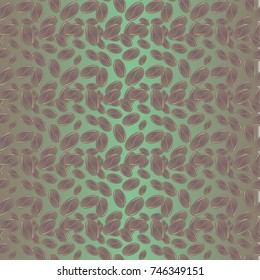 Coffee bean seamless pattern background. Coffees seeds.