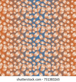 Coffee bean seamless pattern background. Coffees seeds.