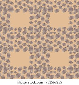 Coffee bean seamless pattern background. Coffees seeds.