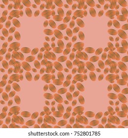 Coffee bean seamless pattern background. Coffees seeds.