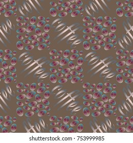 Coffee bean seamless pattern background. Illustration with text.