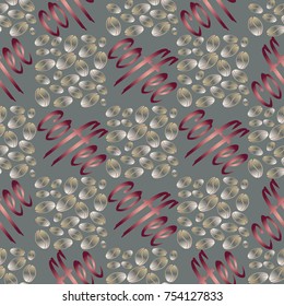 Coffee bean seamless pattern background. Illustration with text.