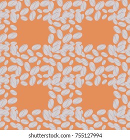 Coffee bean seamless pattern background. Coffees seeds.