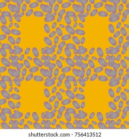 Coffee bean seamless pattern background. Coffees seeds.