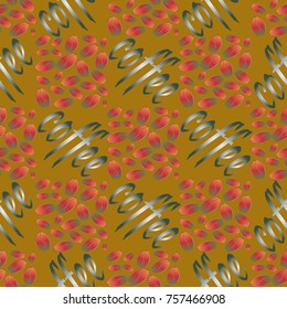 Coffee bean seamless pattern background. Illustration with text.