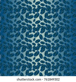 Coffee bean seamless pattern background. Coffees seeds.