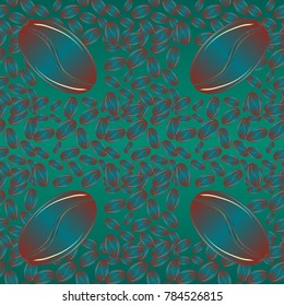 Coffee bean seamless pattern background. Coffees seeds.