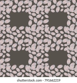 Coffee bean seamless pattern background. Coffees seeds.
