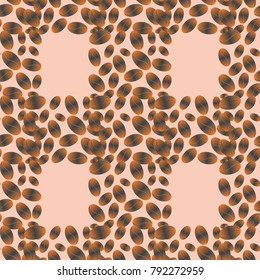 Coffee bean seamless pattern background. Coffees seeds.