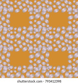 Coffee bean seamless pattern background. Coffees seeds.