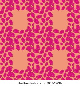 Coffee bean seamless pattern background. Coffees seeds.