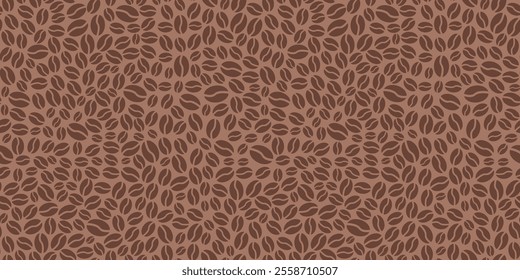 Coffee bean seamless pattern mocha mousse color. Coffee grain background. Abstract simple drink print. Trendy colour 2025 year bg. Vector illustration