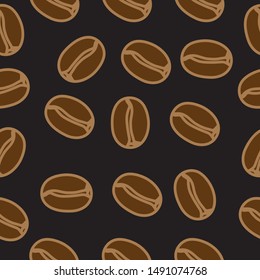 coffee bean seamless pattern, simple coffee pattern 