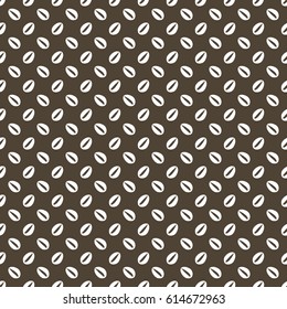 Coffee Bean Seamless Pattern. Vector Illustration. Abstract Background