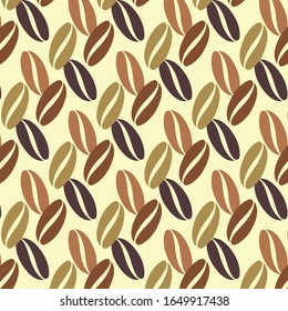 Coffee Bean Seamless Vector Patten