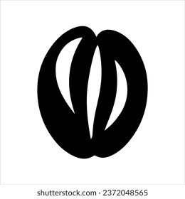 Icono del vector de semillas de grano de café