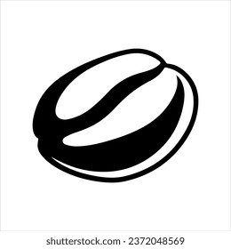Coffee bean seed vector icon