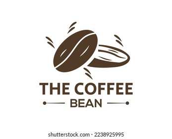 diseño del logotipo de la cafetera o del frijol de café vectores