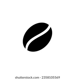 Coffee Bean Silhouette, can use for Logo Gram, Art Illustration, Website, Pictogram or Graphic Design Element. Vector Illustration