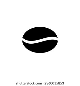 Coffee Bean Silhouette, can use for Logo Gram, Art Illustration, Website, Pictogram or Graphic Design Element. Vector Illustration